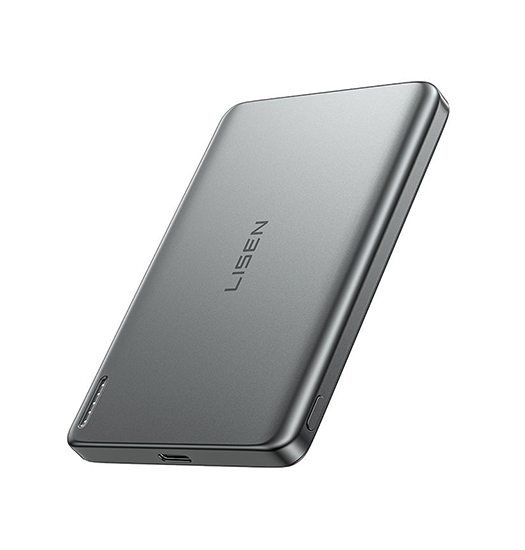 Lisen Trade  15w Ultratynd Magnetisk Powerbank   000 Mah Grå