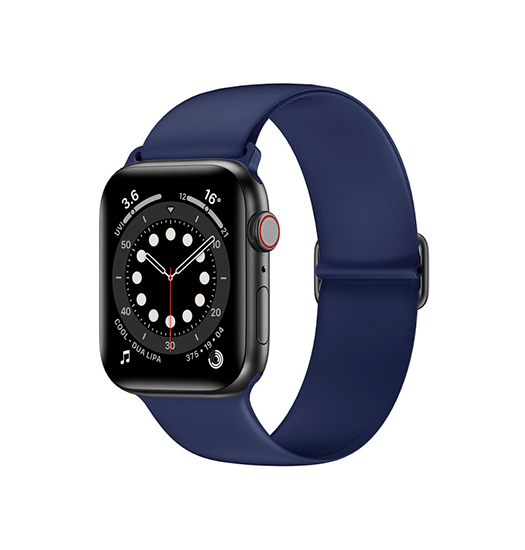 Apple Watch  42 44   45 46 49mm   Active Trade  Silikone Sportsrem Mørkeblå