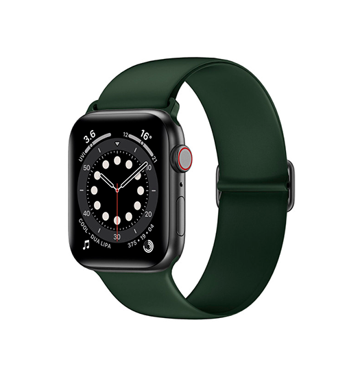 Apple Watch  38 40   41 42mm  Active Trade  Silikone Sportsrem Mørkegrøn