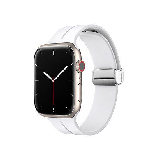Apple Watch  38 40   41 42mm   -line Trade  Silikone Rem Hvid