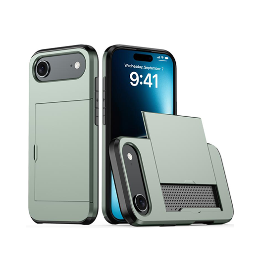 Iphone 17 Air Deluxe Trade  Håndværker Cover    Kortholder Army