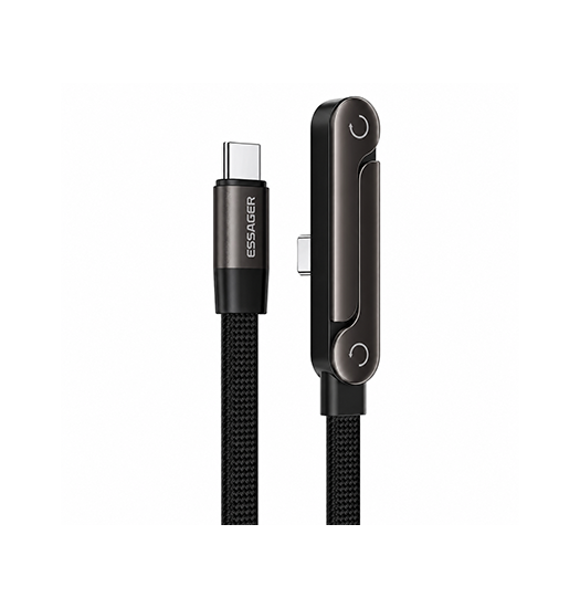 Essager Trade     - -  Usb-  Til Usb-  Hurtigoplader Kabel  Sort  1m  100w