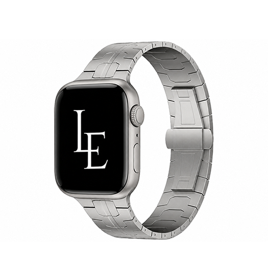 Apple Watch  38 40   41 42mm    Empiri Trade  X36 ægte Titanium Rem Sølv