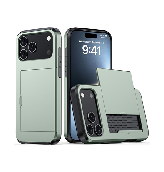 Iphone 17 Pro Deluxe Trade  Håndværker Cover    Kortholder Army