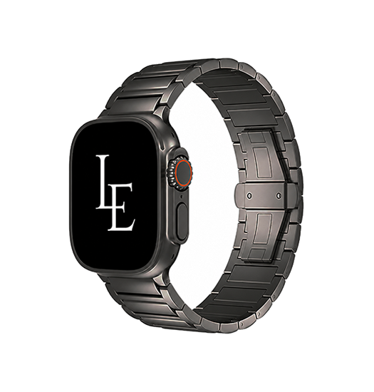 Apple Watch  42 44   45 46 49mm    Empiri Trade  X34 ægte Titanium Rem Titaniumgrå