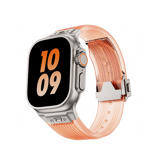 Apple Watch  42 44   45 46 49mm  Redefine Trade  Translucent Sports Rem Orange