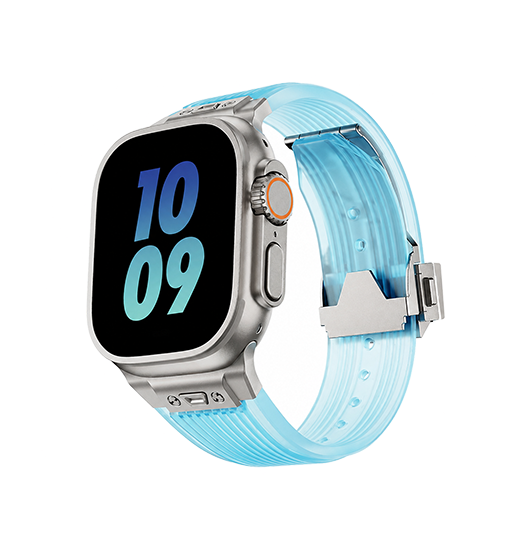 Apple Watch  42 44   45 46 49mm  Redefine Trade  Translucent Sports Rem Blå