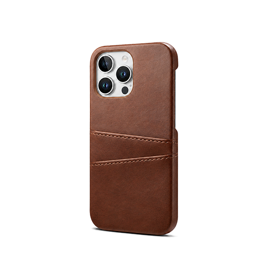 Iphone 16 Pro Max   Design Trade  Læder Cover    Kortholder Brun