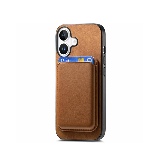 Iphone 17 Valora Trade  Magsafe Cover Med Aftagelig Kortholder Retro Brun