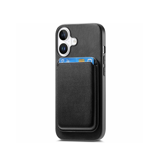 Iphone 17 Valora Trade  Magsafe Cover Med Aftagelig Kortholder Retro Sort