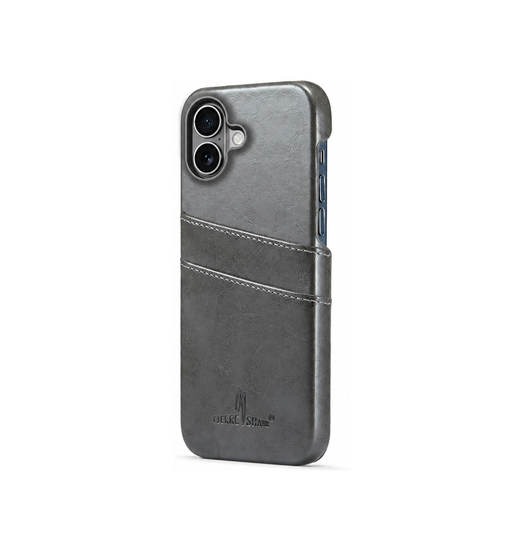 Iphone 17   Design Trade  Læder Cover    Kortholder Grå