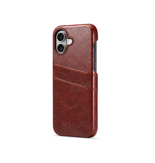 Iphone 17   Design Trade  Læder Cover    Kortholder Brun