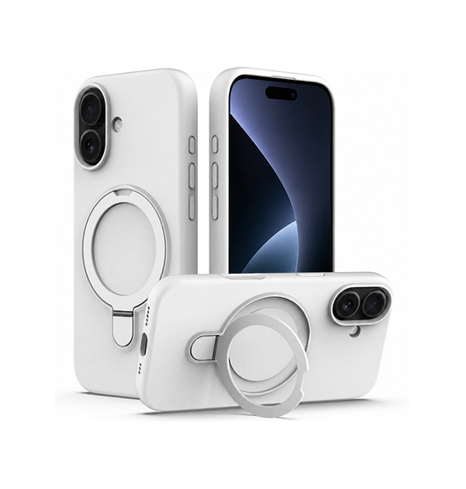 Iphone 17 Delx Trade  Silikone Cover    Magsafe Ring  Hvid