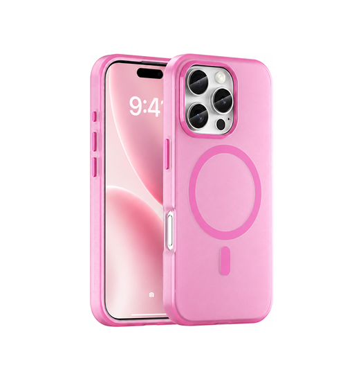 Iphone 16 Pro Delx Trade  Translucent Magsafe Silikone Cover Pink