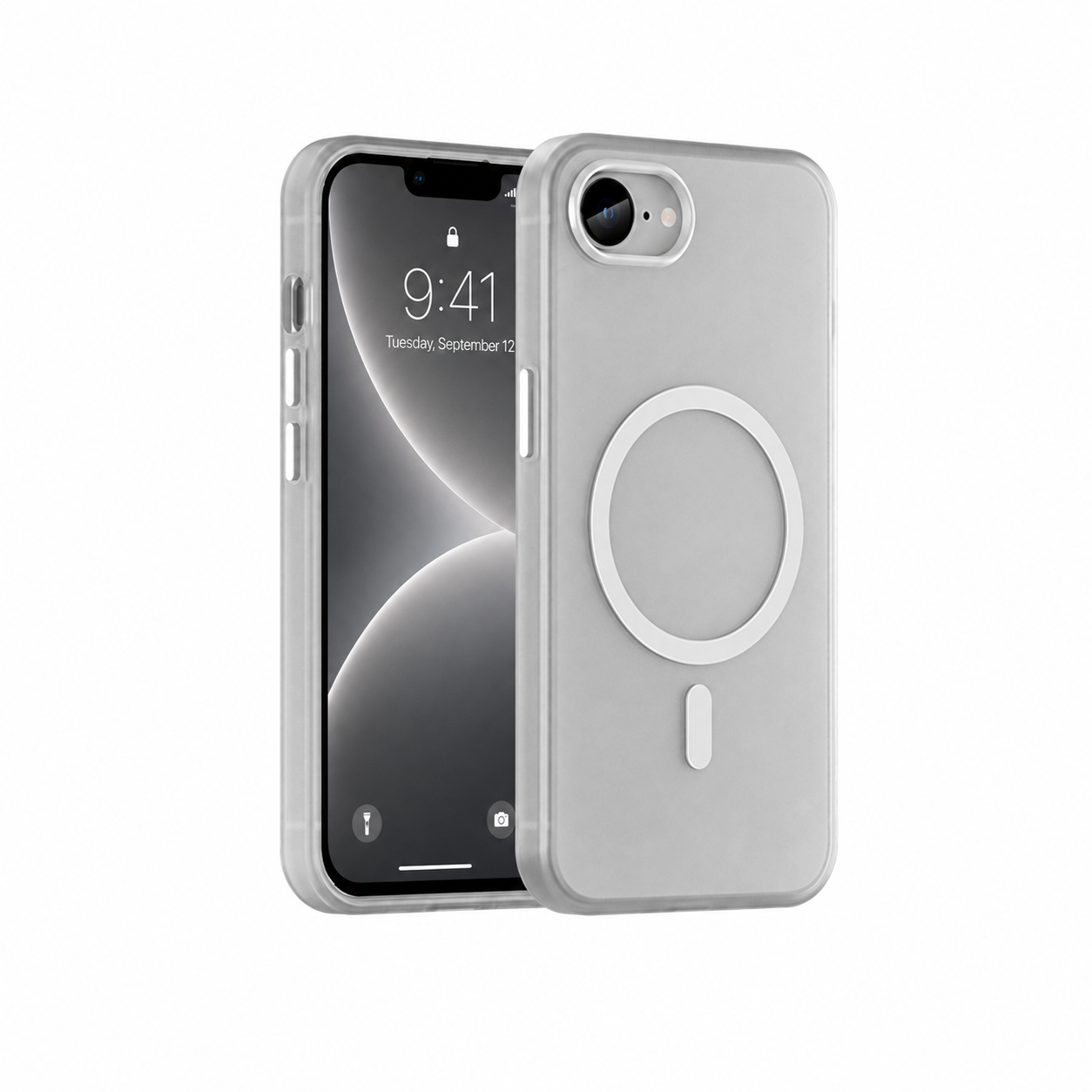 Iphone       2020 2022  Delx Trade  Translucent Magsafe Silikone Cover Hvid