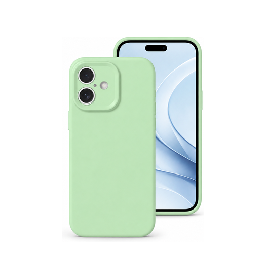 Iphone 16 Plus Deluxe Trade  Jelly Silikone Cover Mint Grøn