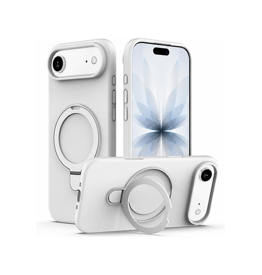Iphone 17 Air Delx Trade  Silikone Cover    Magsafe Ring  Hvid