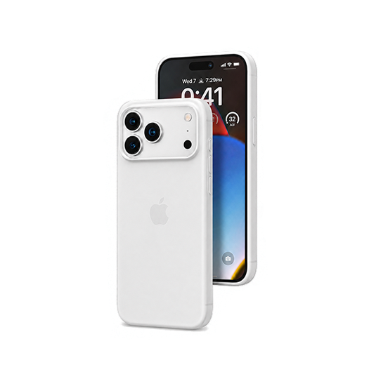 Iphone 18 Pro Ultratynd Matte Series Cover       Hvid Klar