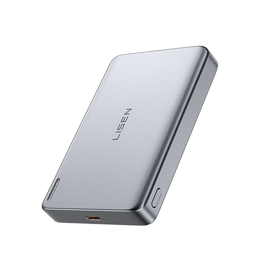 Lisen Trade  5w  15w  22 5w Magsafe Powerbank 10 000 Mah Grå