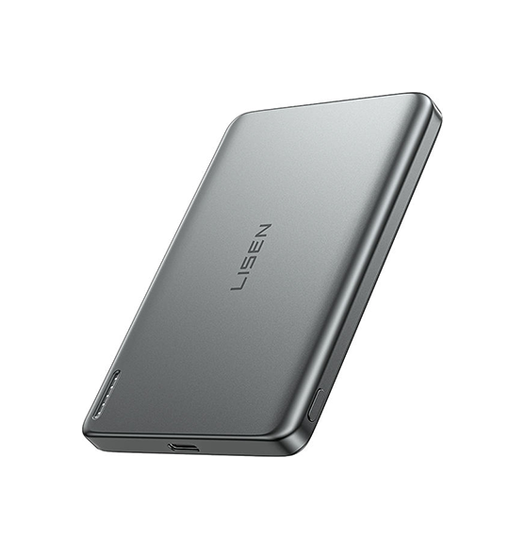 Lisen Trade  15w Ultratynd Magsafe Powerbank   000 Mah Grå