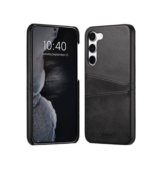 Samsung Galaxy S25   Design Trade  Læder Cover    Kortholder Sort
