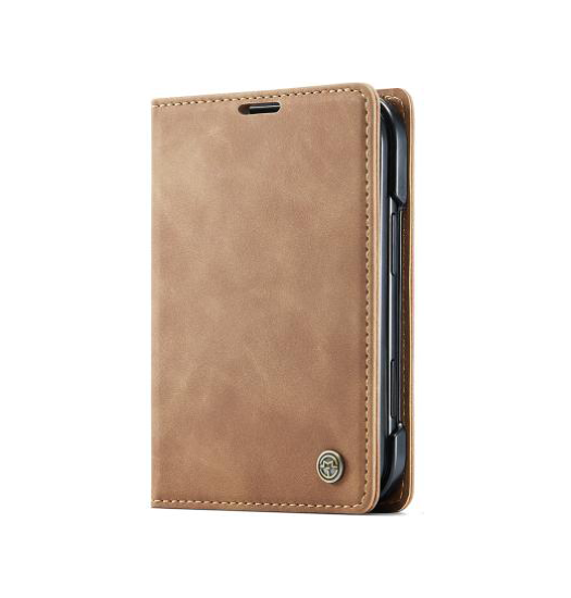 Iphone Duo  Caseme Trade  Noble Læder Etui   Pung Brun