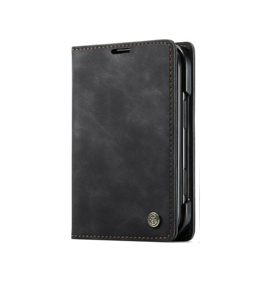 Iphone Duo  Caseme Trade  Noble Læder Etui   Pung Sort