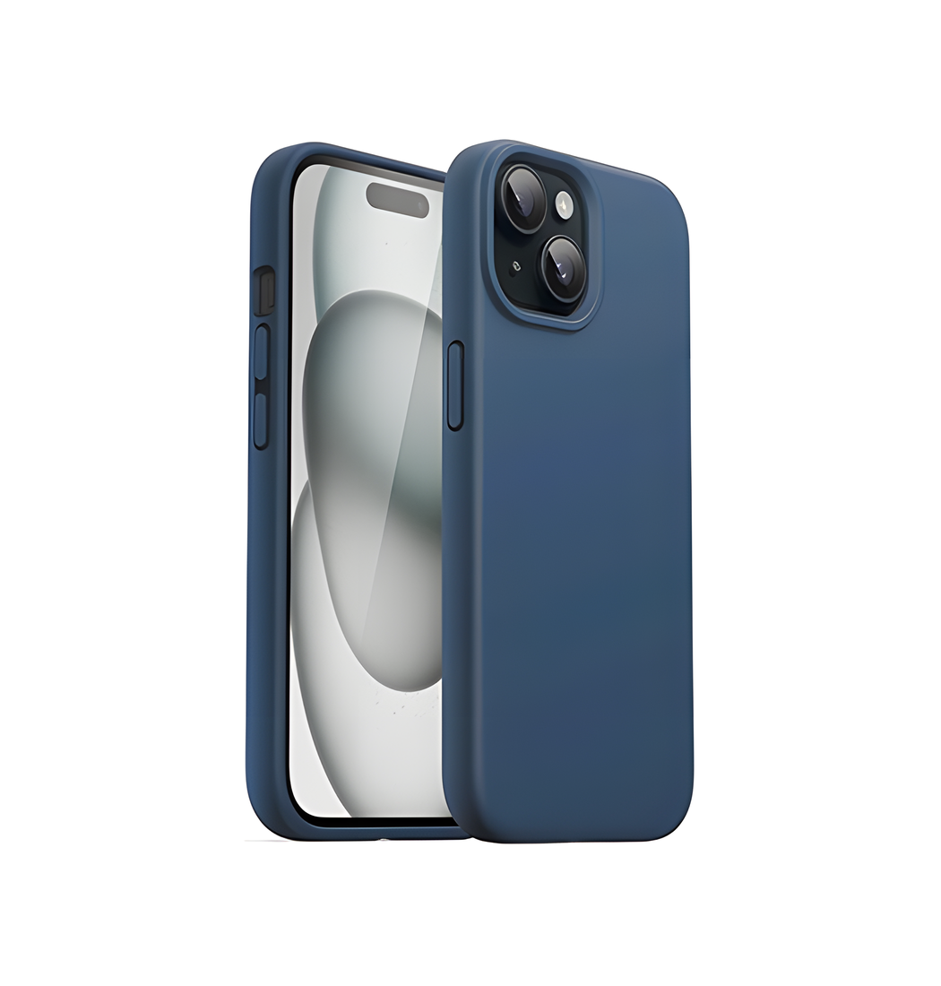 Iphone 15 Deluxe Trade  Soft Touch Silikone Cover Blå