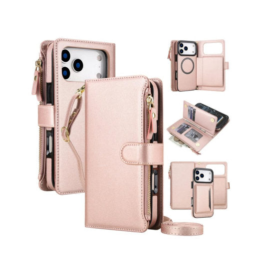 Iphone 18 Pro Nora Trade   - -  Wallet Cover  Aftageligt Cover   Rosa