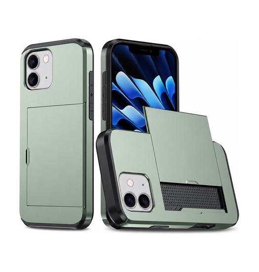 Iphone 12 Mini Deluxe Trade  Håndværker Cover    Kortholder Army