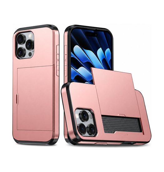 Iphone 12 Pro Deluxe Trade  Håndværker Cover    Kortholder Pink