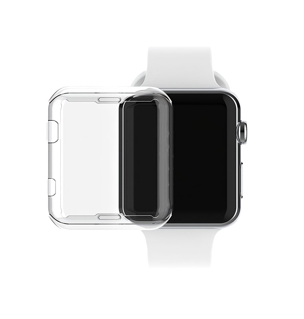 Apple Watch Full 360  Silikone Cover Klar  Vælg Størrelse  38