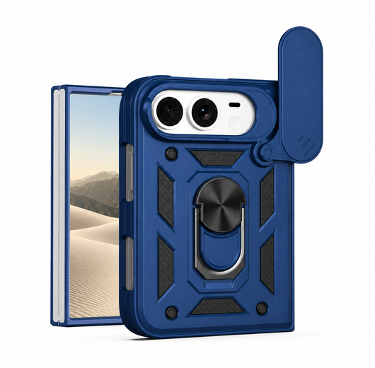 Iphone Duo   Pro Trade  Armor Cover    Ring Holder Blå