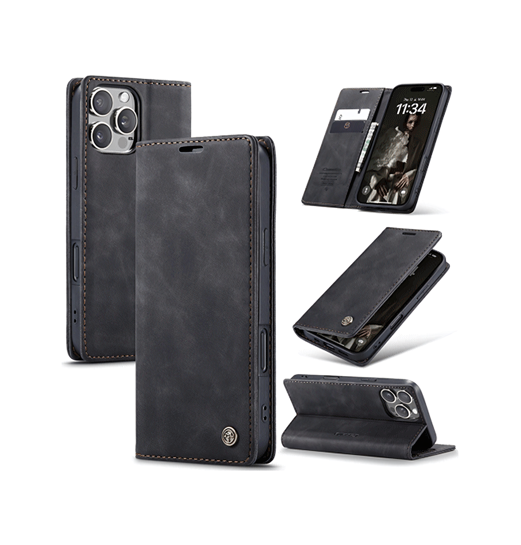 Iphone 11 Pro Caseme Trade  Noble Læder Etui   Pung Sort