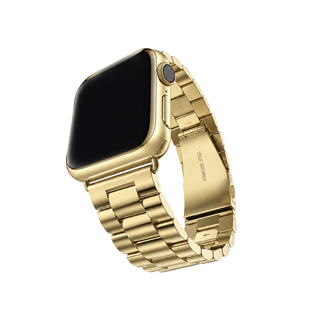 Apple Watch  38 40   41 42mm  Cnc Pro Rustfrit Stål Rem Guld