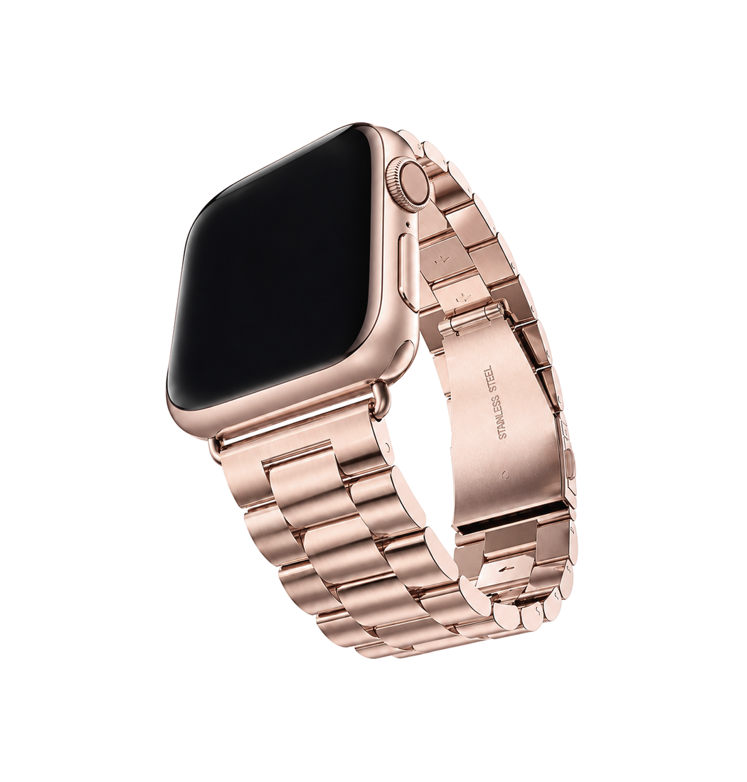 Apple Watch  38 40   41 42mm  Cnc Pro Rustfrit Stål Rem Roseguld
