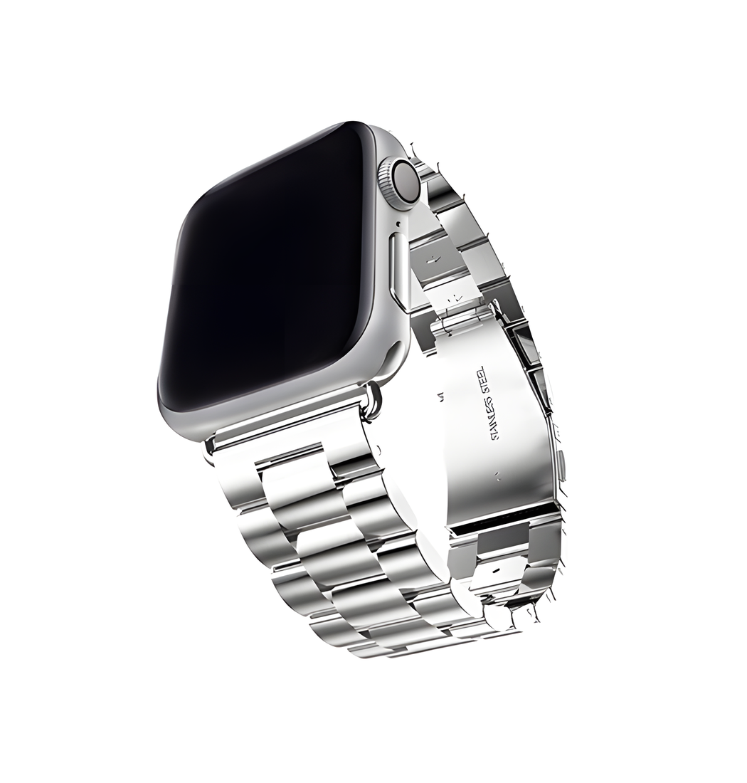 Apple Watch  38 40   41 42mm  Cnc Pro Rustfrit Stål Rem Sølv