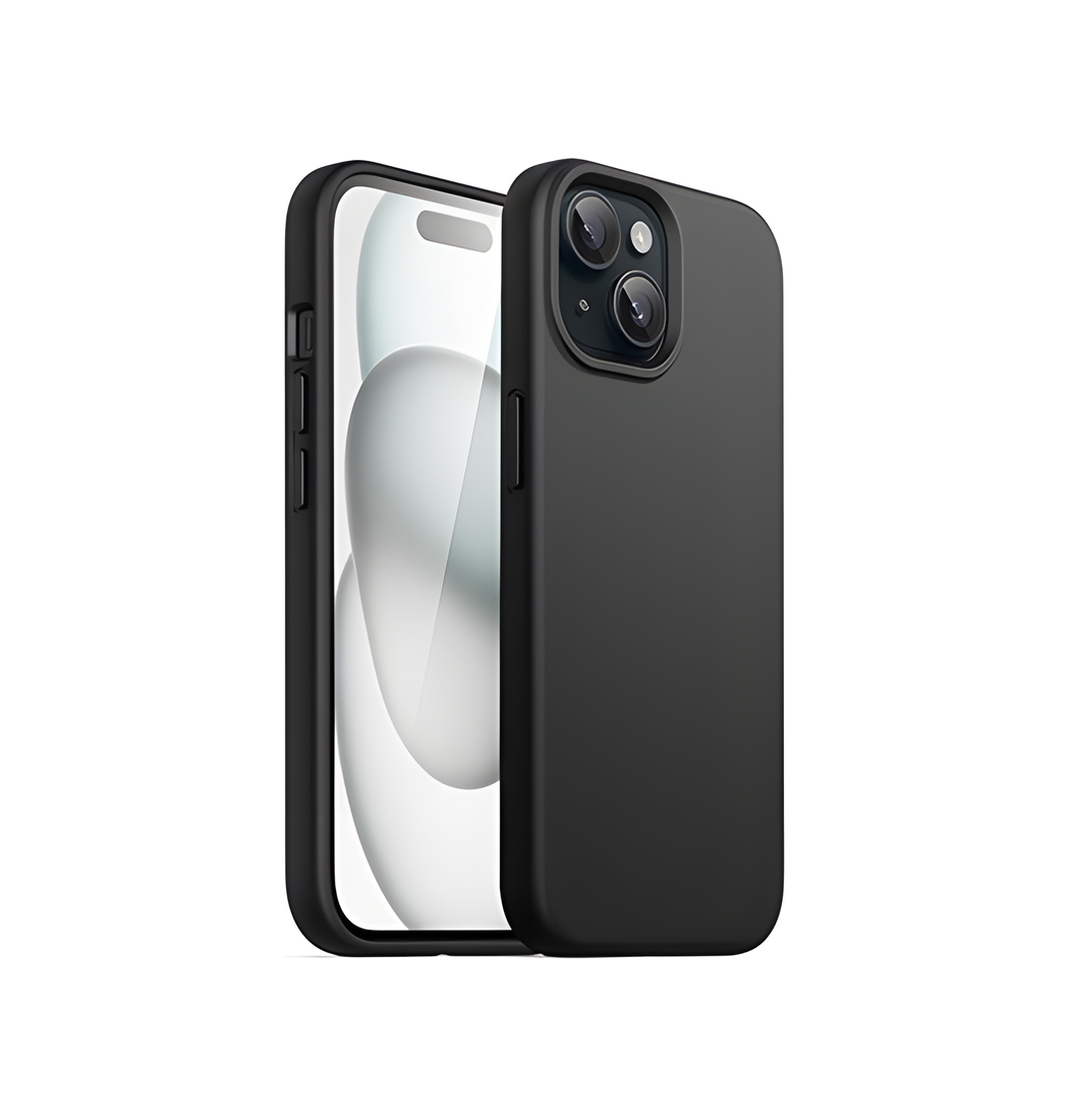 Iphone 15 Deluxe Trade  Soft Touch Silikone Cover Sort