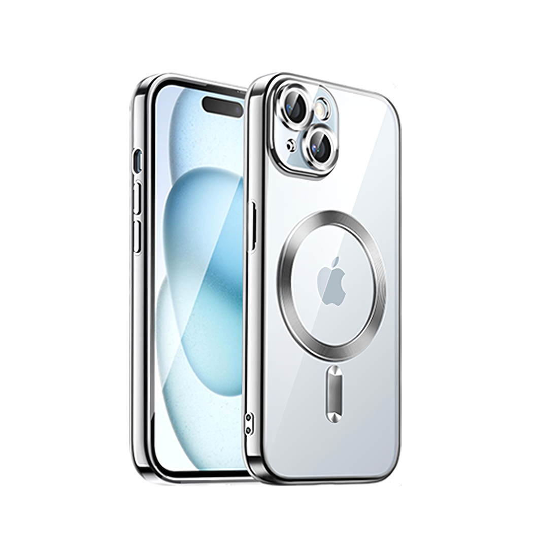 Iphone 15 Valkyrie Silikone Hybrid Cover    Magsafe Sølv