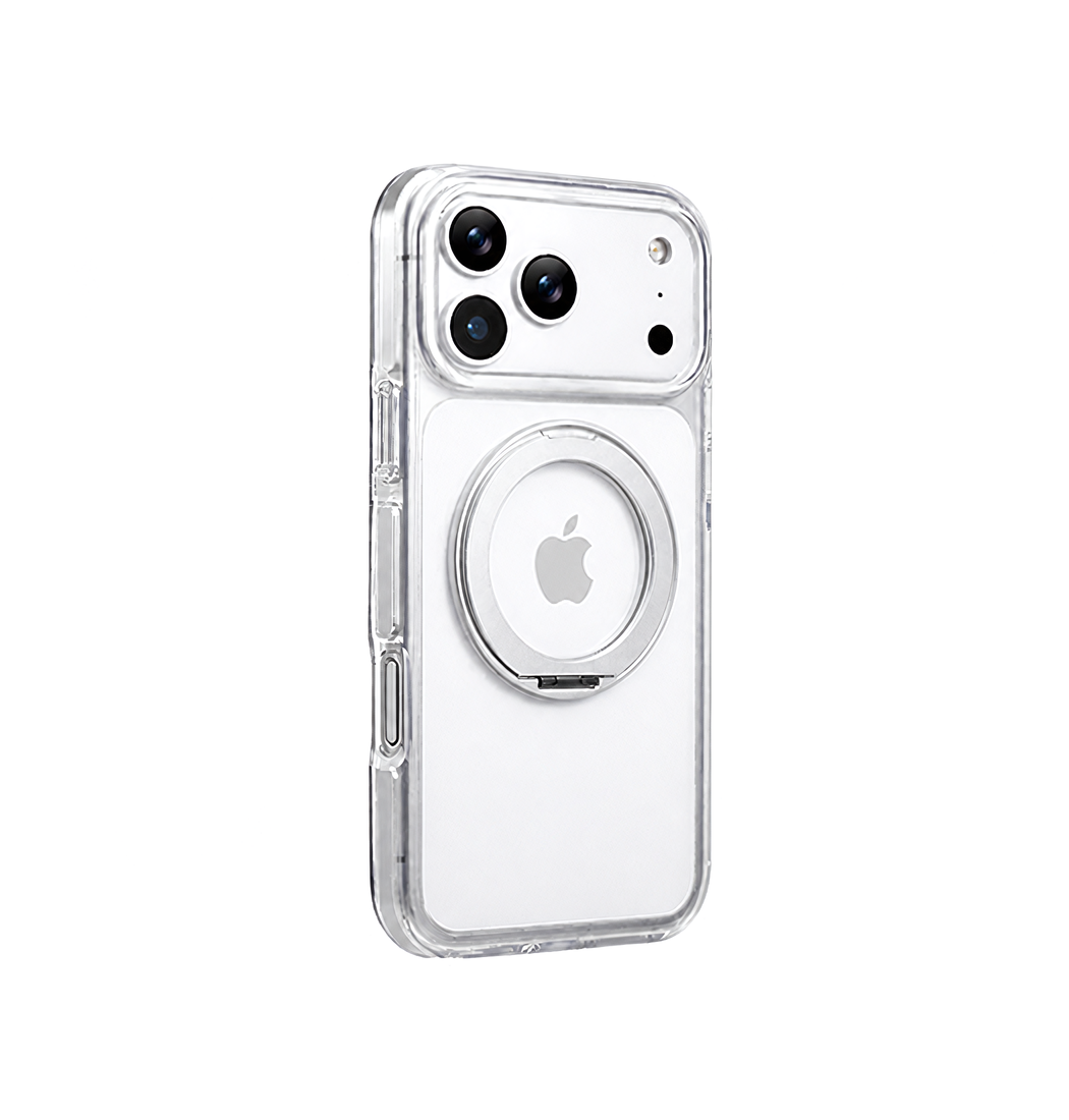 Iphone 17 Pro Magsafe Silikone Cover Ring Holder Sølv