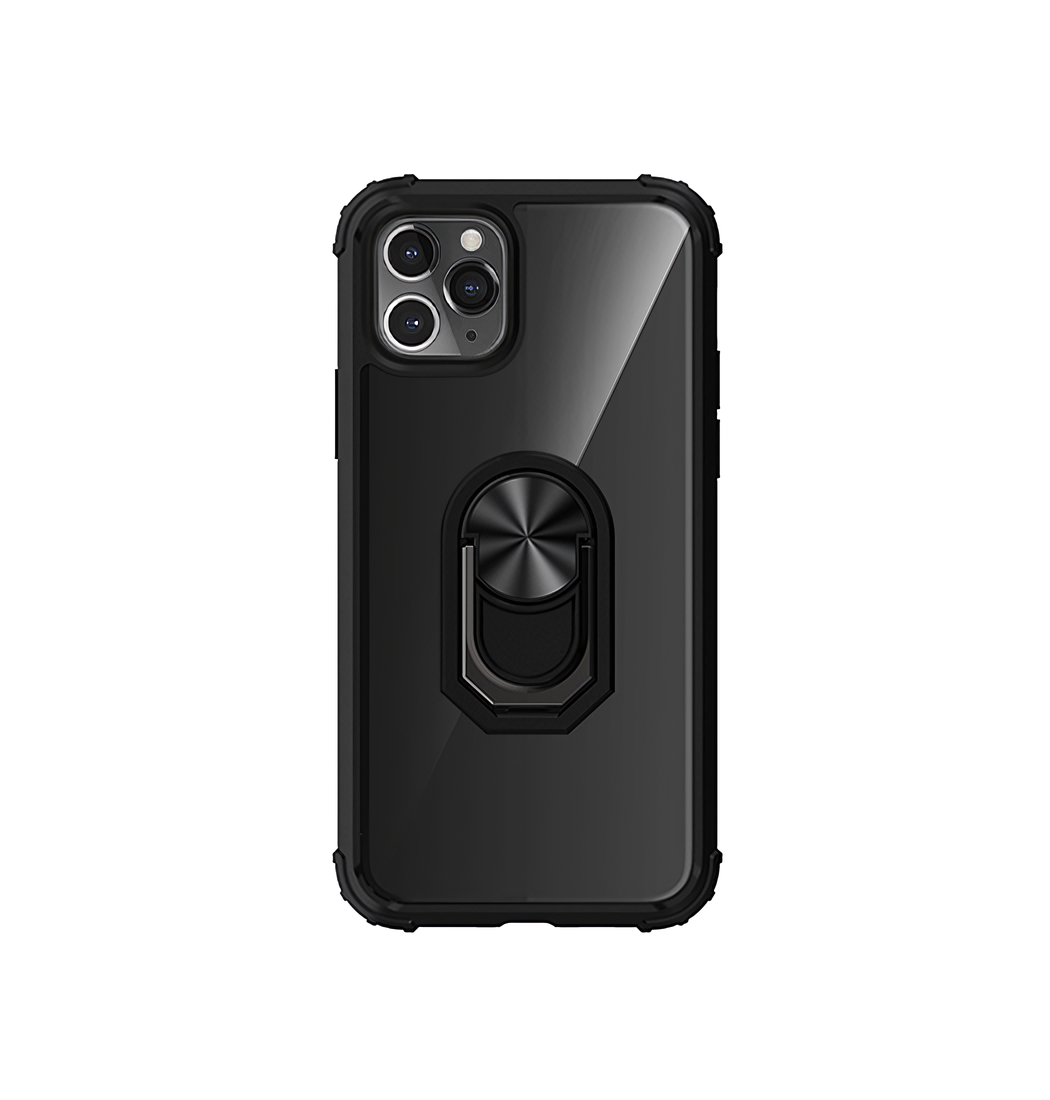 Iphone 12 Pro Cover Ring Magnetisk Kickstand Sort