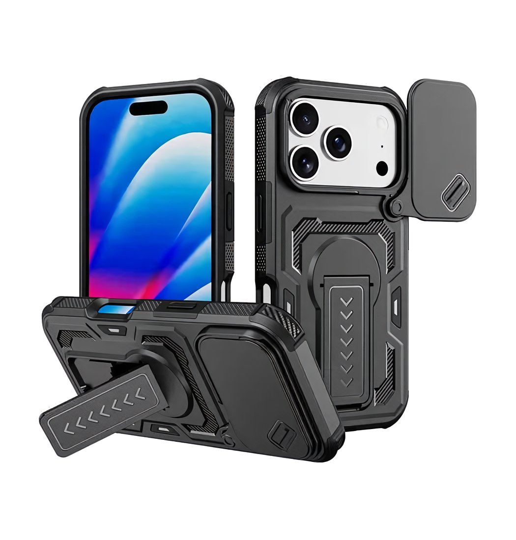 Iphone 18 Pro Cam-slide Håndværker Cover Sort