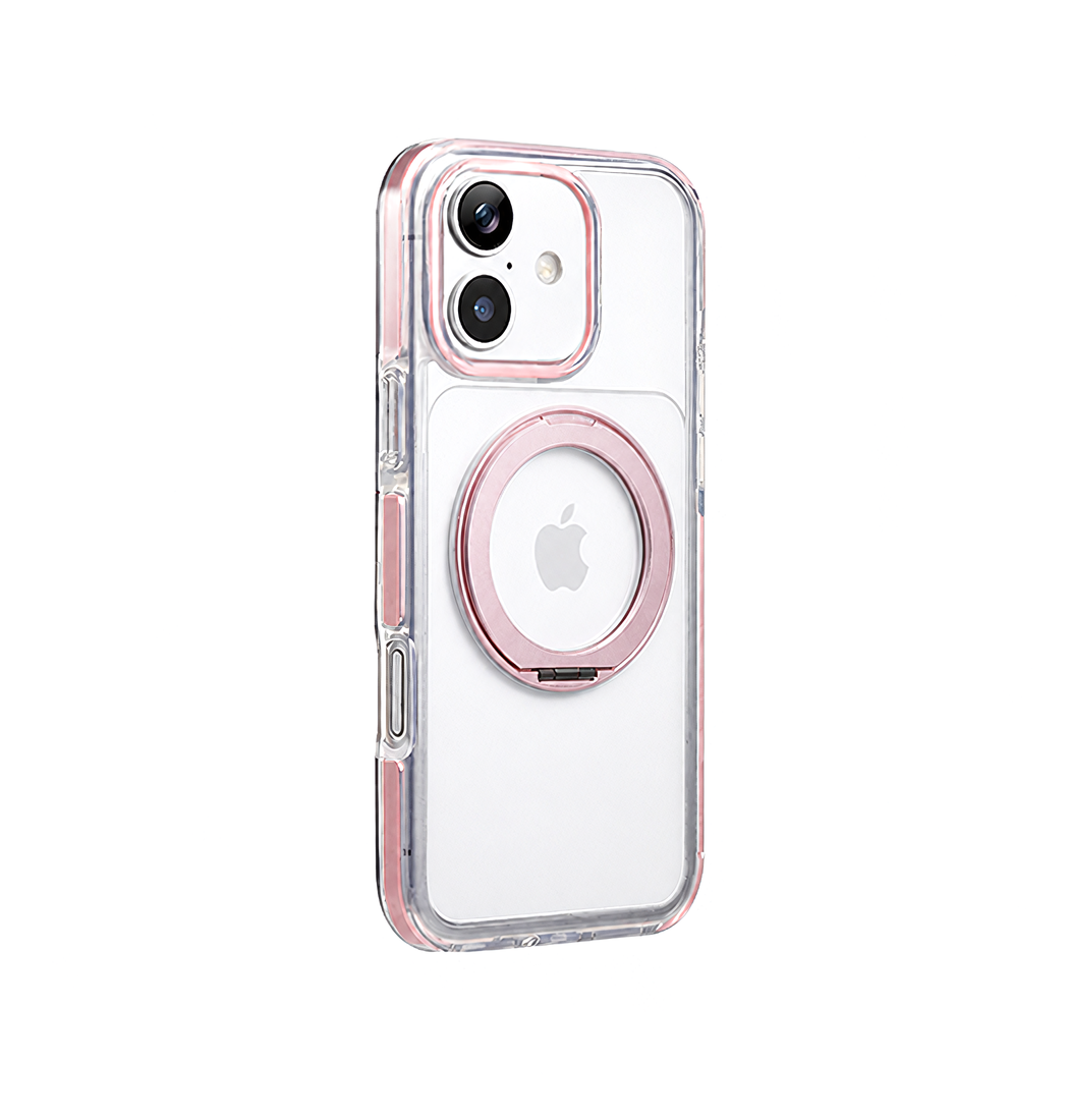 Iphone 17 Magsafe Silikone Cover Ring Holder Pink