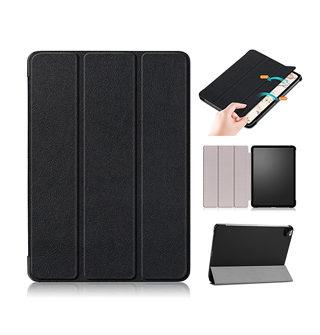 Ipad Pro 13 Quot   2024 2025    Design Trade  Smart Trifold   Læder Cover Sort