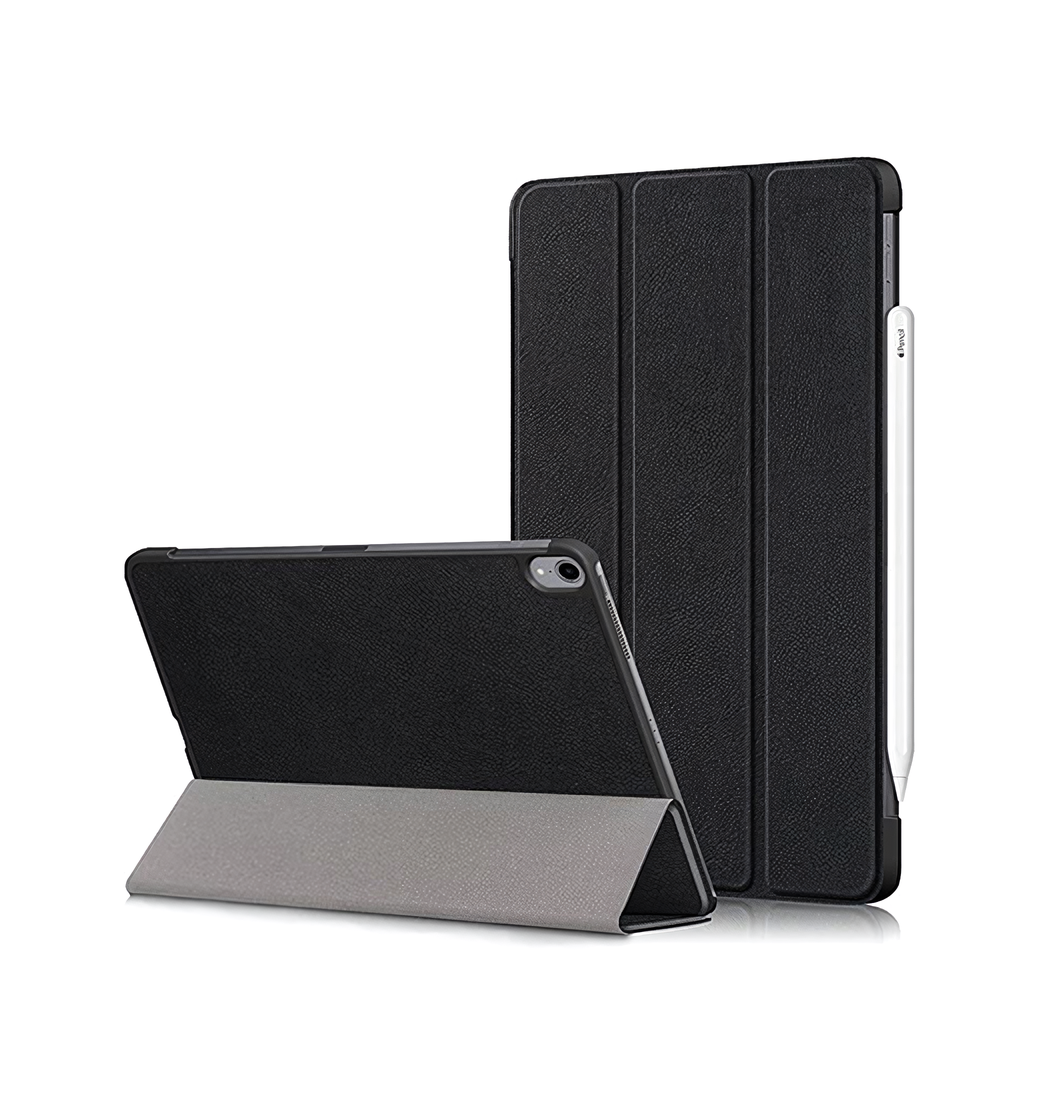 Ipad Pro 12 Quot 2018 Design Trade Smart Trifold Læder Cover Sort