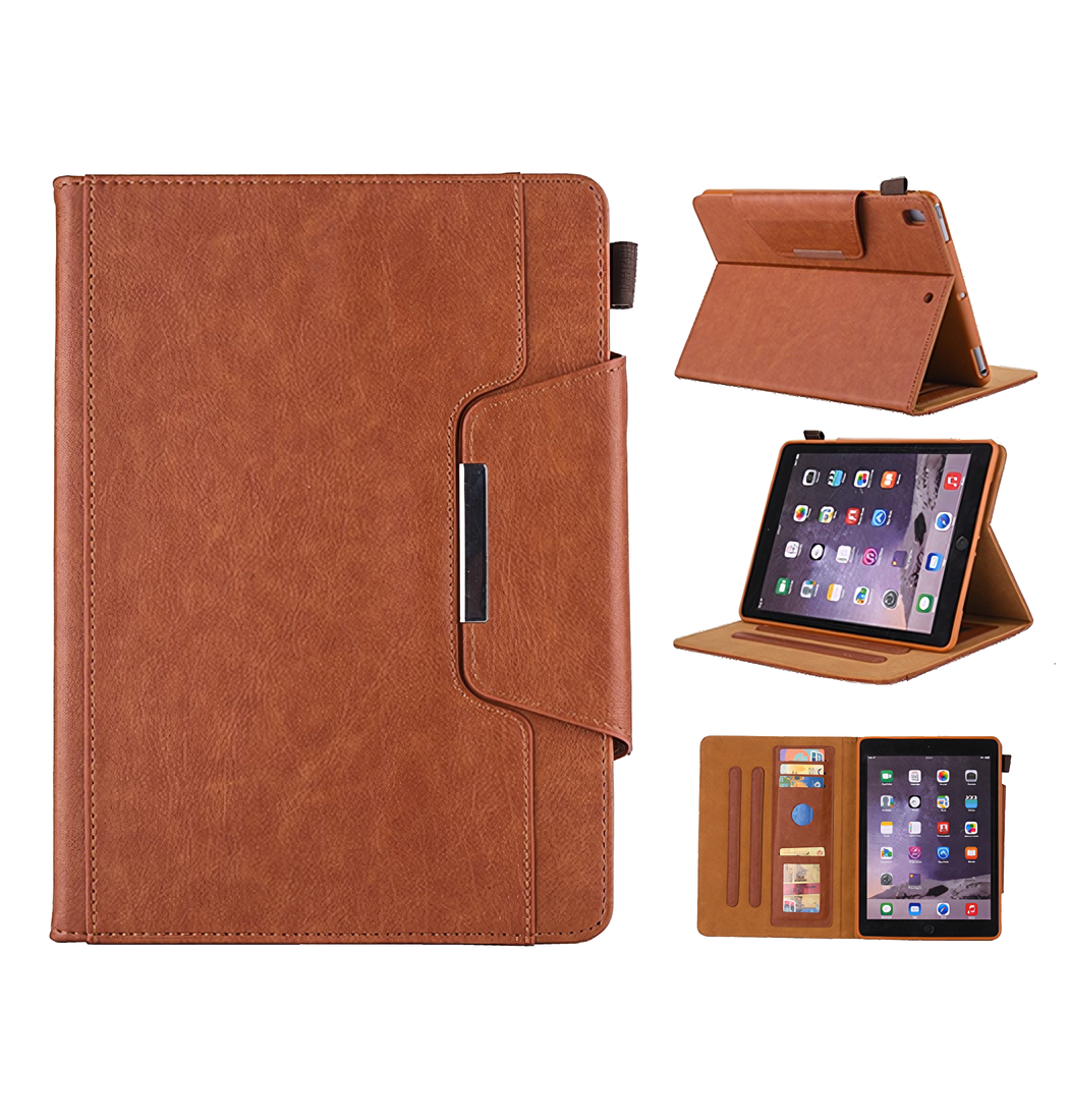 Ipad Air        Quot  2013 Verona Trade  Multietui ægte Læder Cover Brun